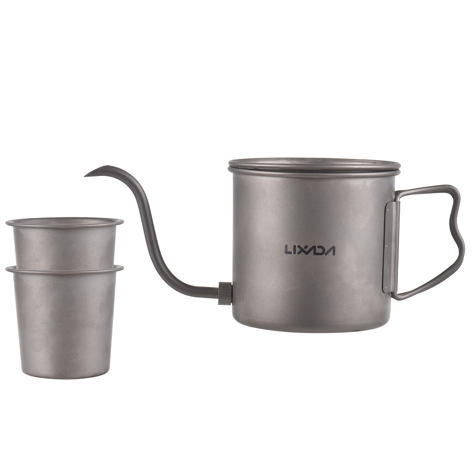 650Ml/550Ml/400Ml Titanium Koffie Giet Over Waterkoker Koffie Thee Water Camping Pot Fornuis Top Koffiepot Gooseneck Reizende Theepot