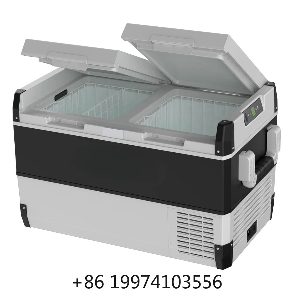 95L Dual Zone Compressor Portable Cold Storage Box App Control Cool Freeze Dual Use For Car Camping Outdoor Trip