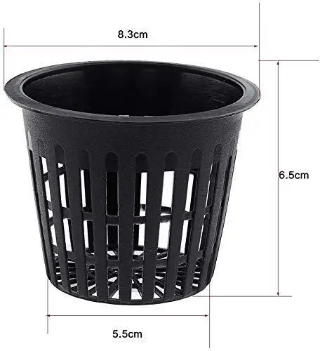 10pcs 3 Inch Hydroponics Cups Slotted Mesh Wide Lip Filter Plant Net Pot Bucket Basket Vegetable Garden Grown Netted Baskets
