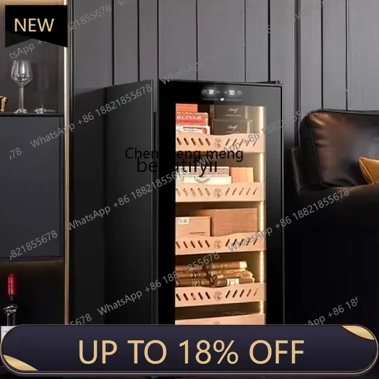 Z189 A01 Constant temperature and humidity, red wine refrigerated cigar display moisturizing, large capacity with lock