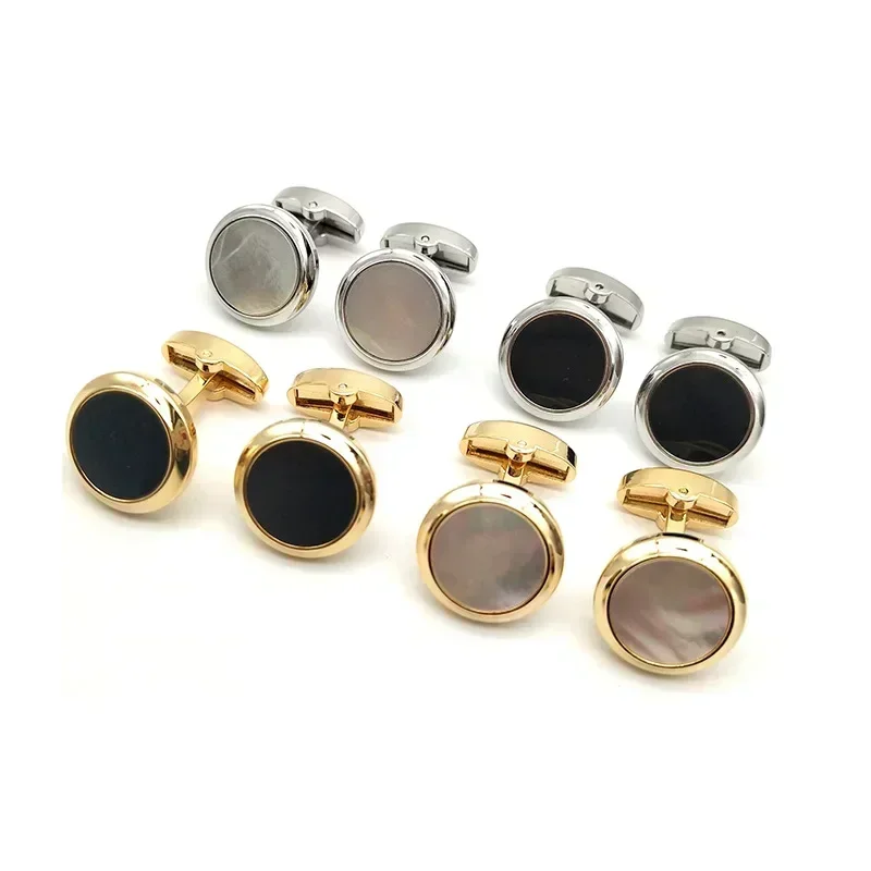 High Grade Round Copper Cufflinks for Men and Women\'s Wedding Party Dresses Jewelry Accessories Business French Shirt Buttons