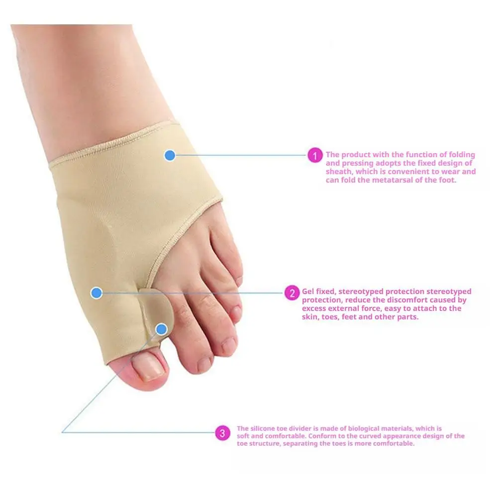 فاصل أصابع القدم 2 قطعة أروح الورم مصحح تقويم العظام قدم العظام الإبهام الضابط تصحيح الشخصية باديكير أداة العناية بالقدم