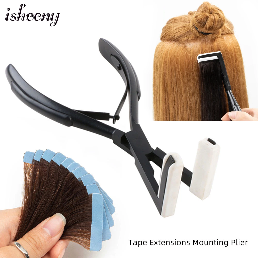 Isheeny Tape Hair Glue Remover With Pro Tape Extensions Press Plier No Battery USB Plug In Working Tape In Hair Remover Tools