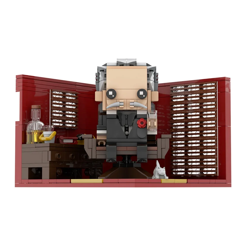 

MOC религиозный крестный отец Vito Andolini Corleone сцена строительные блоки модель священник персонаж кирпичи собранная игрушка детский подарок