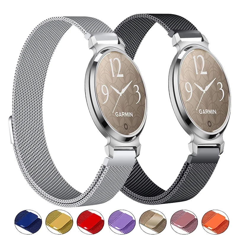 Für Garmin Lily2 Magnetisches Edelstahlarmband Für Lily 2 Active Metall-Milanese-Band Damen 14mm Ersatzarmband Zubehör