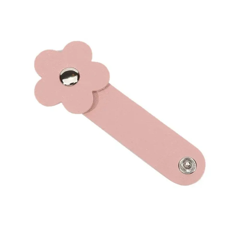 Accessories Leather Flower Cable Winder Portable Reusable Data Cable Ties Fastening Straps Earphone Cord