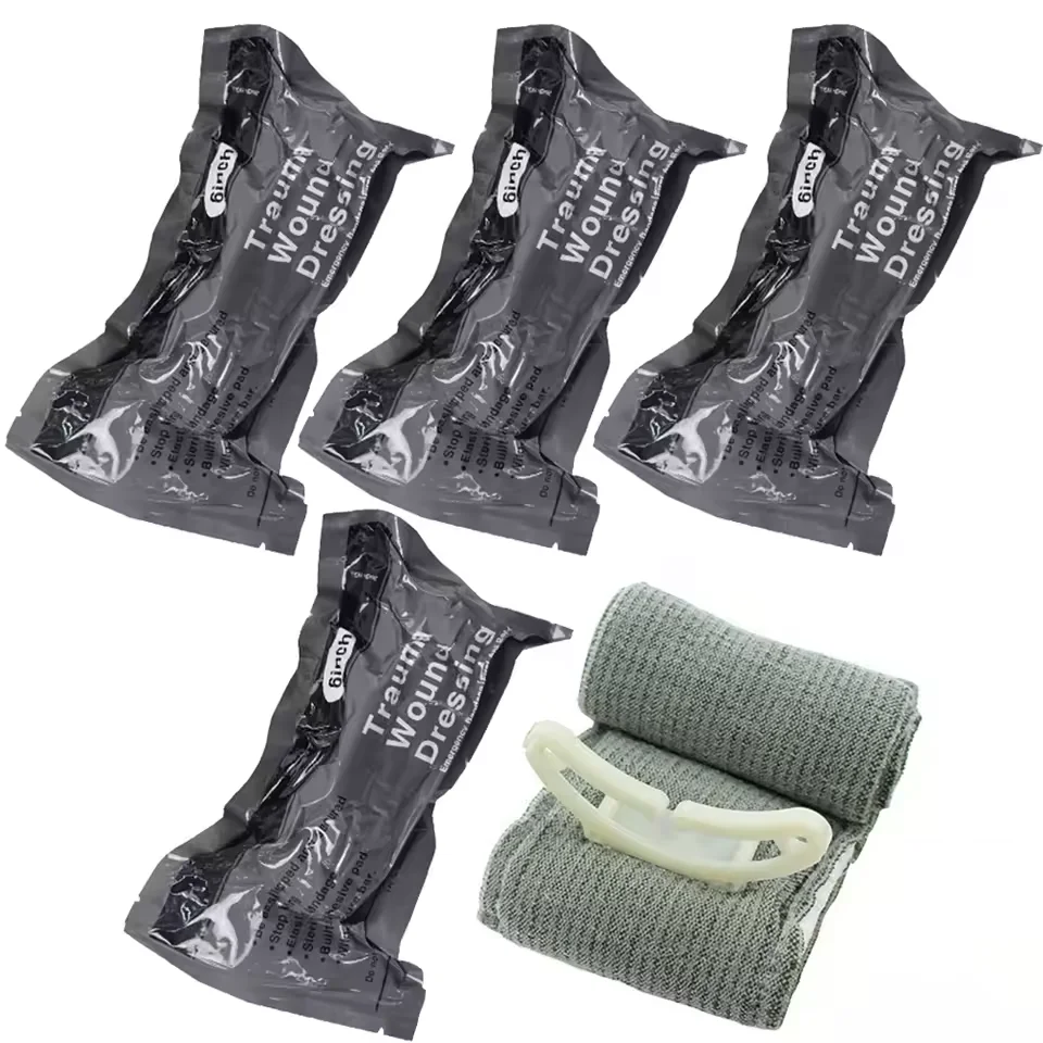 1-10PCS Israeli Bandage Tactical First Aid Trauma Hemostatic Bandage Kit Medical Wound Traumatic Emergency Compression Bandages