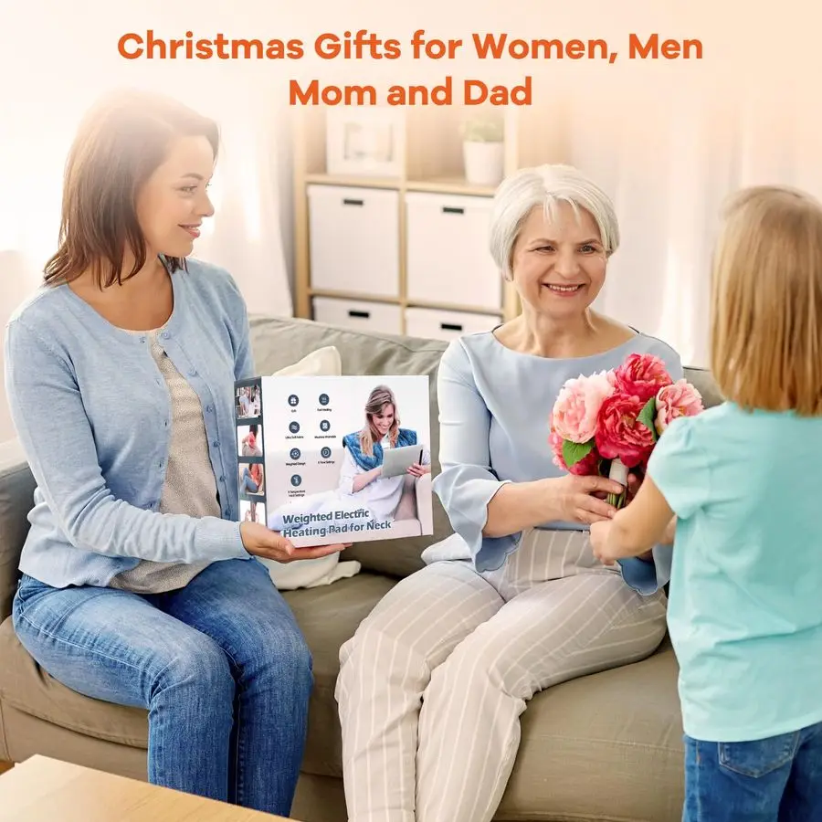 

Lbs Weighted Heating Pad for Neck and Shoulders, Electric Heating Pad, 5 Heat Settings, 4 Auto-Off Timers, Ideal Gift for W