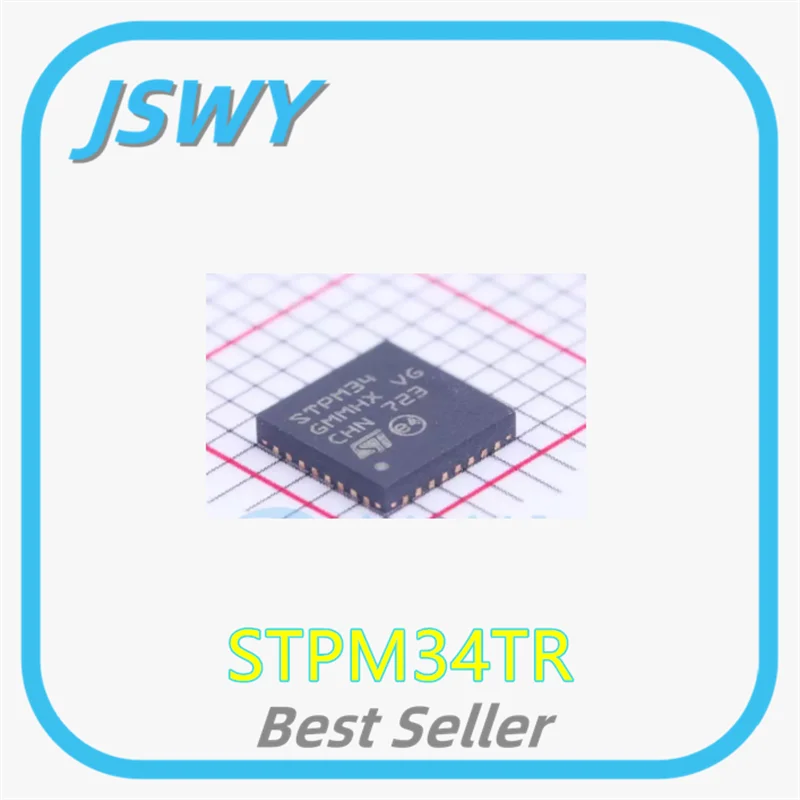 (3/30 Pieces) STPM34TR STPM34 QFN-32 Metering Application ASSP Single Phase Energy Metering Chip IC Brand New Original