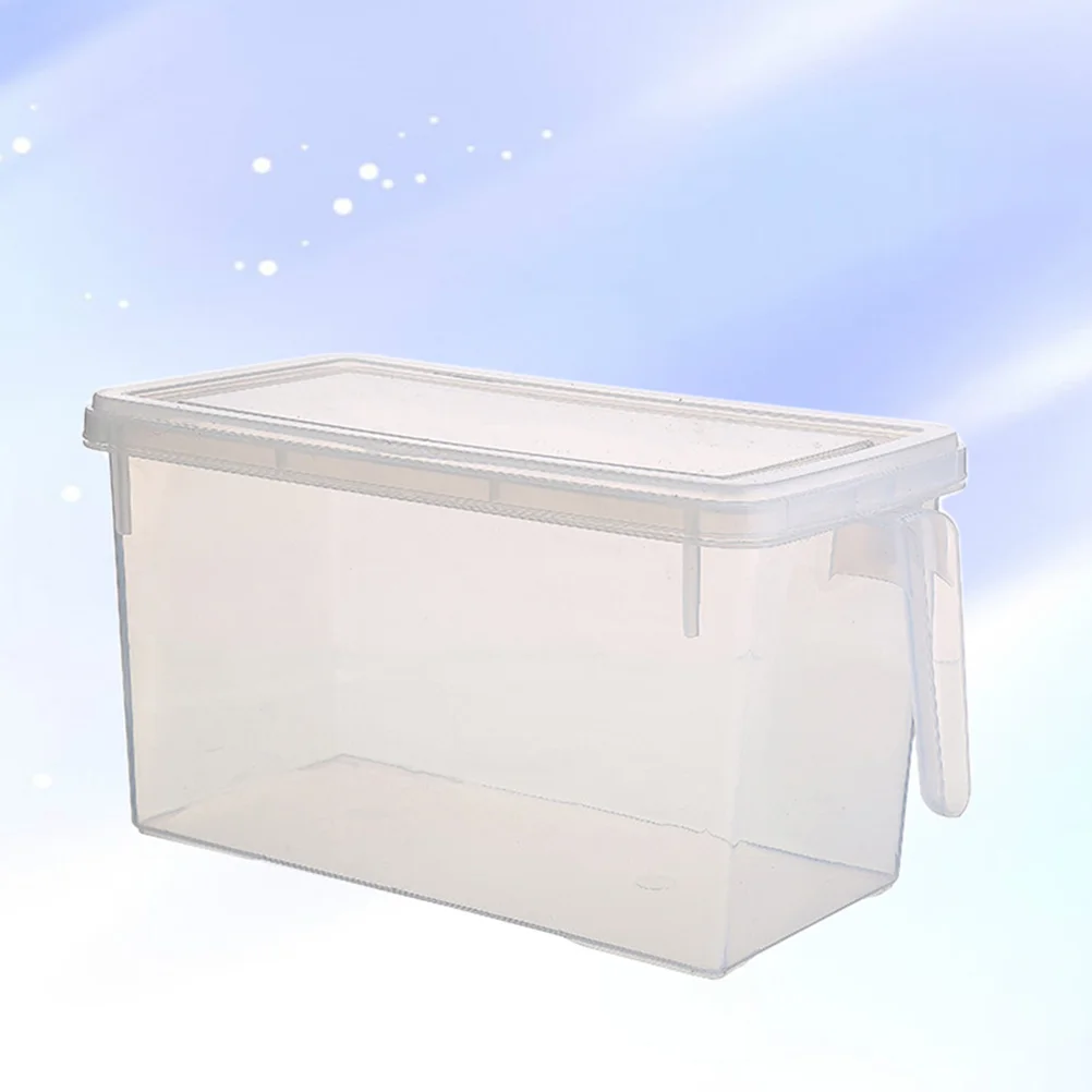 

5L Plastic Refrigerator Storage Box with Handle Kitchen Organizer Box Fruit Sealed Storage Chilled Box (Transparent)