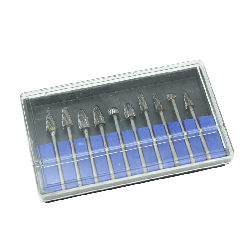 

10Pcs Dental Tungsten Carbide Burs Kits Tungsten Dental Tungsten Steel Grinding Head Lab Burs Tooth Drill