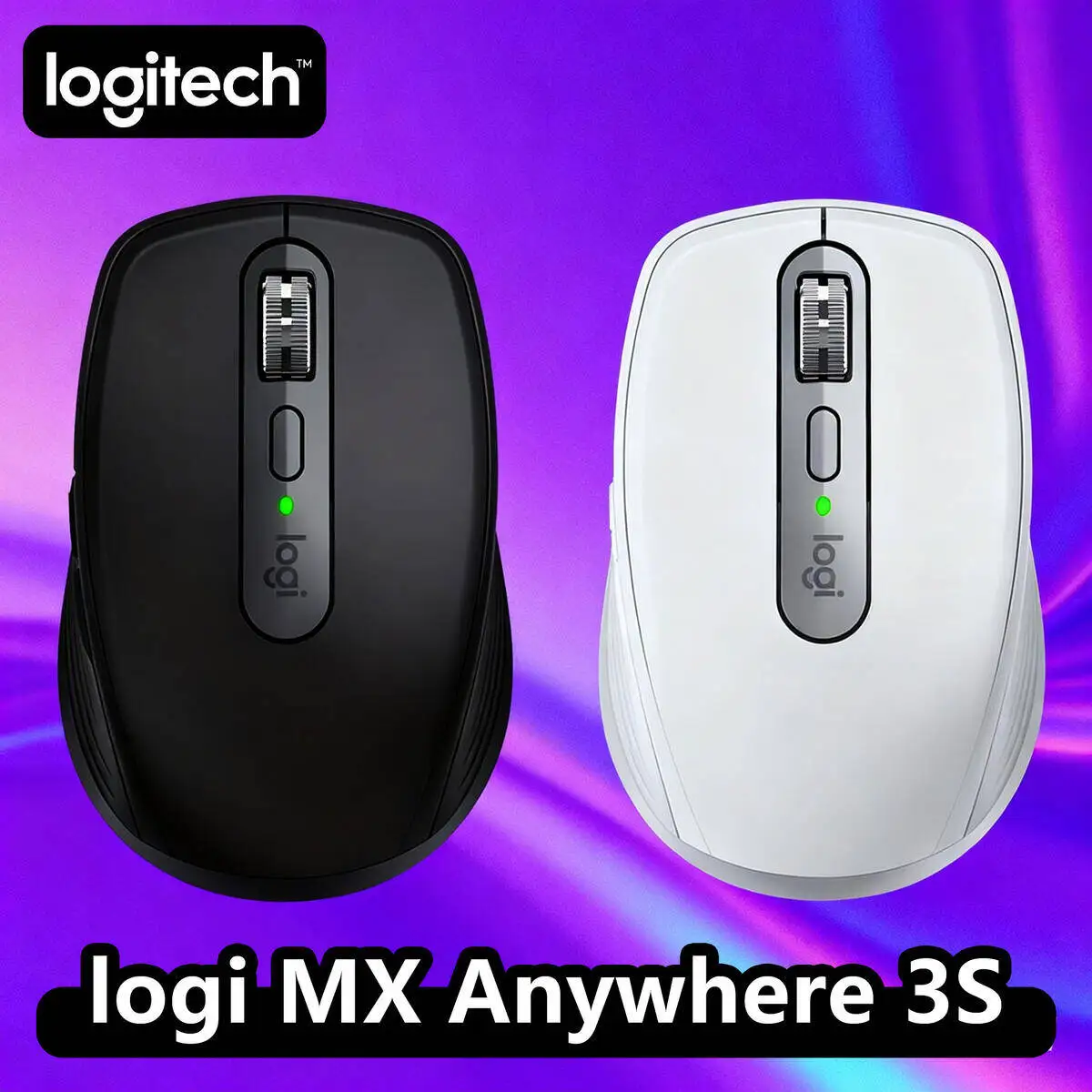 

Logitech MX Anywhere 3S Wireless Mouse, 8000 DPI Darkfield, MagSpeed, USB-C Charge, 3-Device, iPad Logitech Mouse Collection