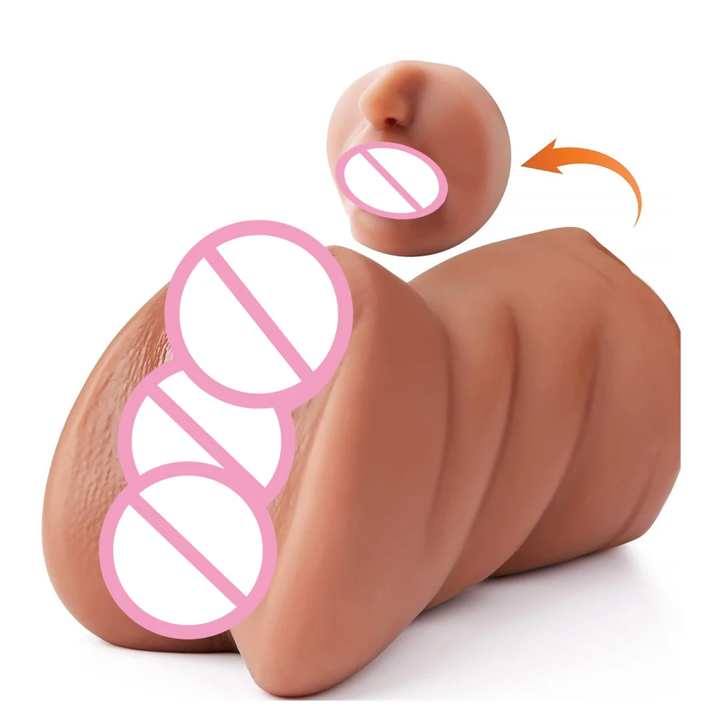 3D Flesh The Light Male Masturbation Artificial Vagina Ass mouth Silicone 3 In 1 Adult Sex Toy Doll For Man Pocket Pussy Ass view 6