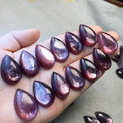 3PCS Natural Lepidolite Teardrop Pendant Fashion Fengshui Crystal Jewelry Holiday Gift Women Healing Energy Stone 24-29mm