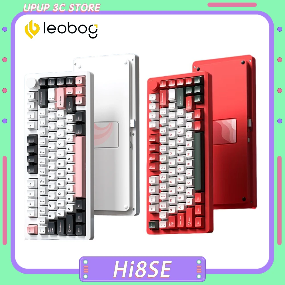 Leobog Hi8se Mechanical Keyboard Tri Mode Aluminium Alloy Customize Rgb Esports Wireless Keyboard For pc Gamer Accessory Gifts