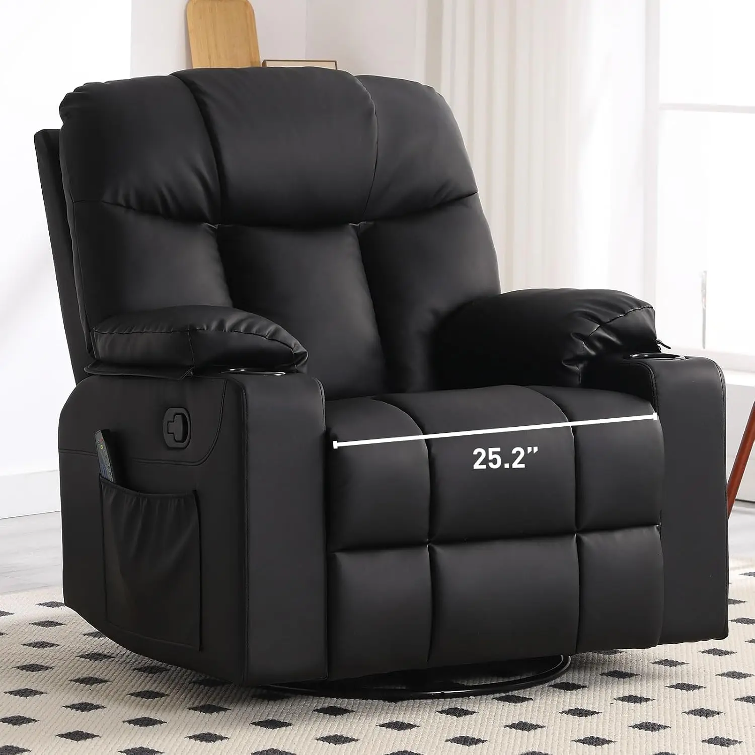 Oversized Swivel Rocker Recliner, 40