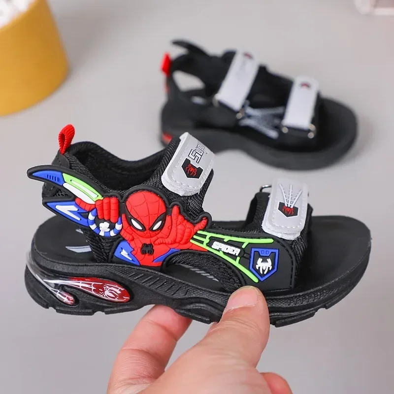 Disney Summer Baby Sandals For Kids Cartoon Spiderman Student Beach Shoes bambini ragazzi Toddler Kids pantofole antiscivolo