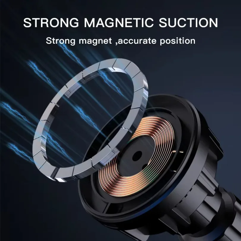 360 دوران منفذ الهواء حامل هاتف المغناطيسي سيارة شاحن لاسلكي ل Magsafe آيفون 16 15 14 13 12 برو ماكس حامل شحن سريع