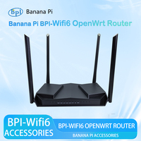 Banana Pi BPI-Wifi 6 OpenWRT Router + Case TR6560 + TR5220 Wifi SOC Dual Core ARM Cortec A9 Integrated 5GE PHY MACs Board