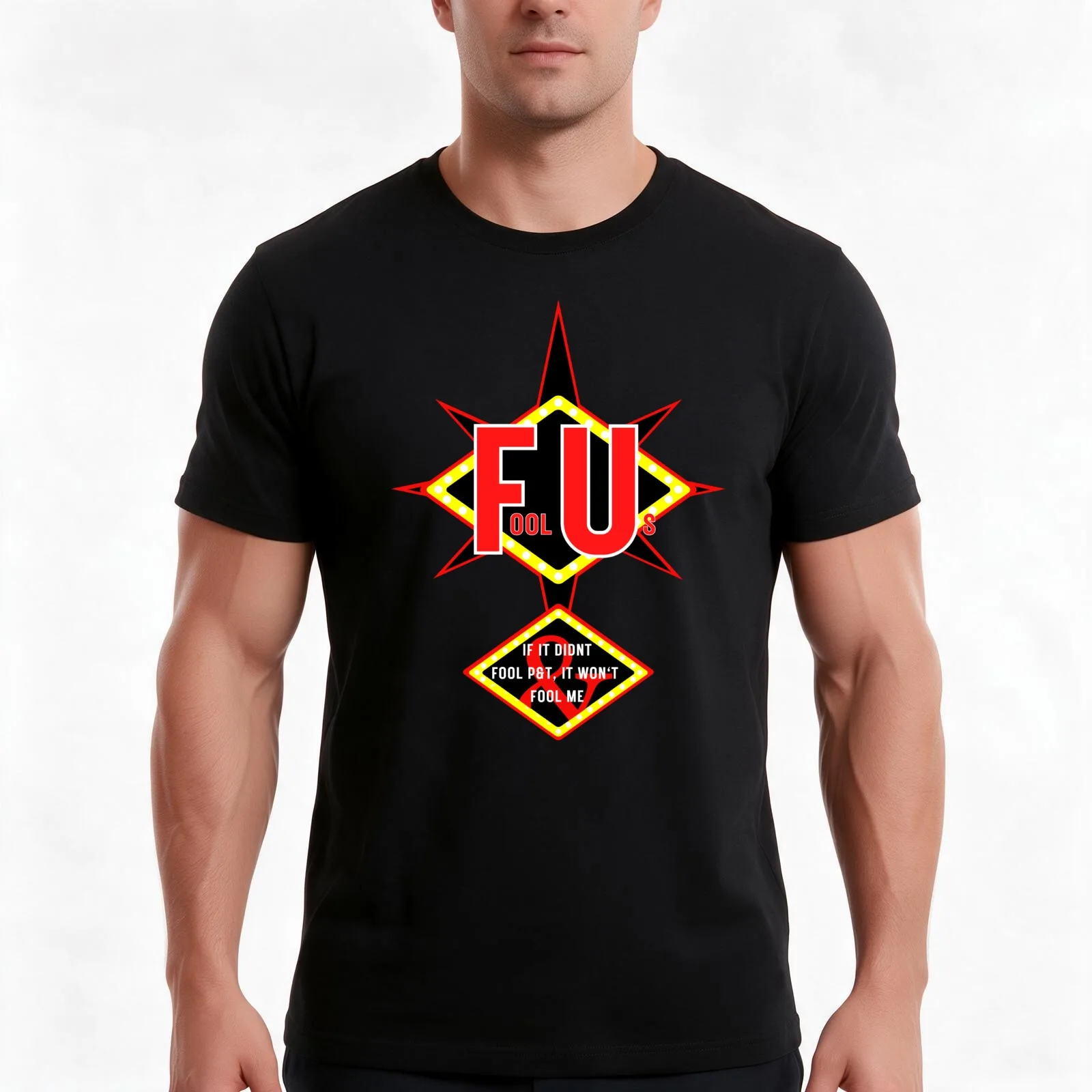Fool Us Magician Design T-Shirt, Summer Casual Cotton Tee, Oversized Streetwear Tops, Vintage Graphic Print, Unisex Men Women