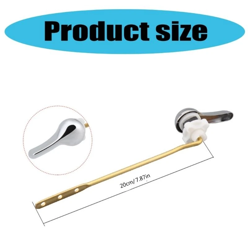 Tangki toilet universal tuas flush dengan rantai flapper mudah dipasang