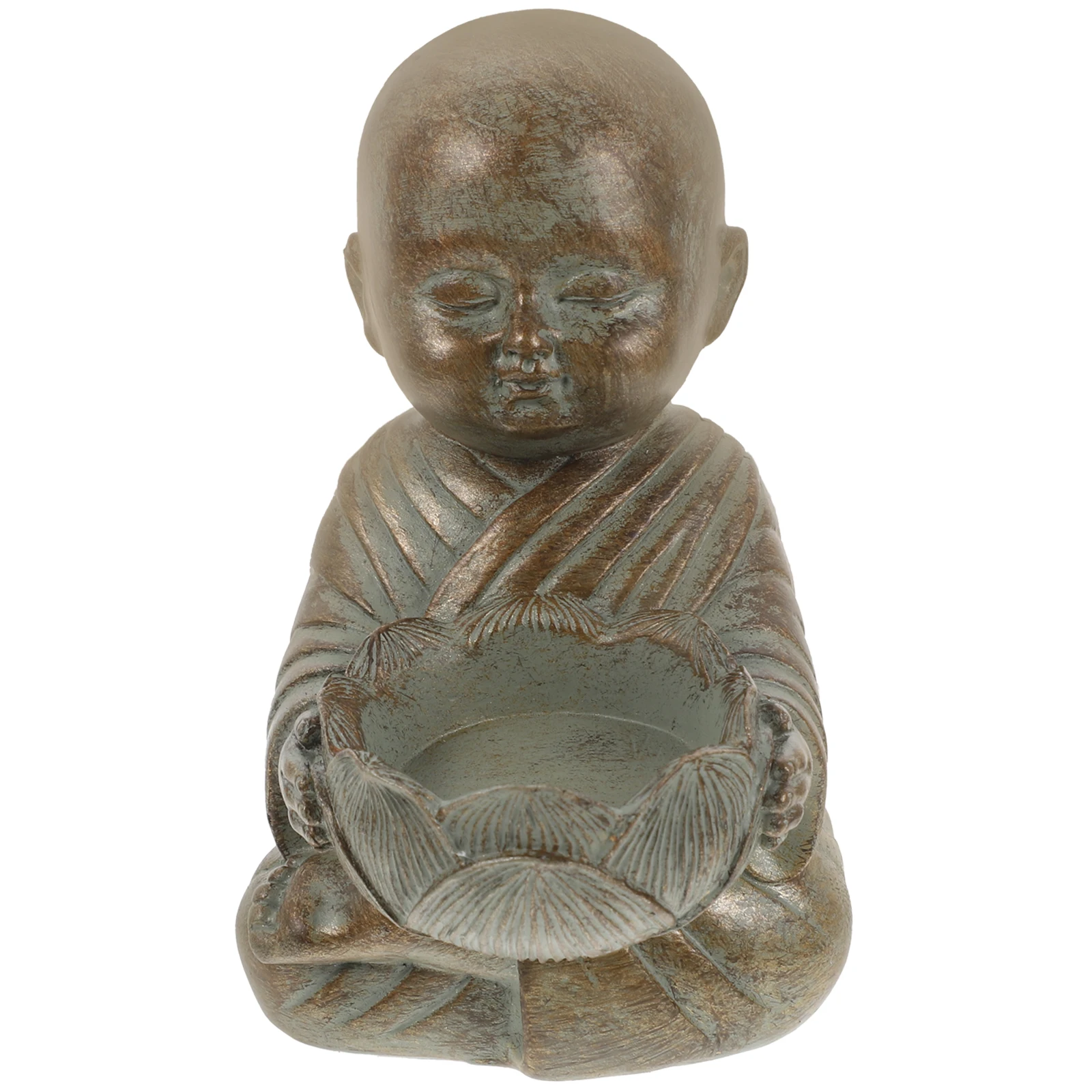 

Statue Zen Ornaments Resin Figurine Decor Small Sculpture Lotus Craft Desktop Model Non Fading Stable Fine