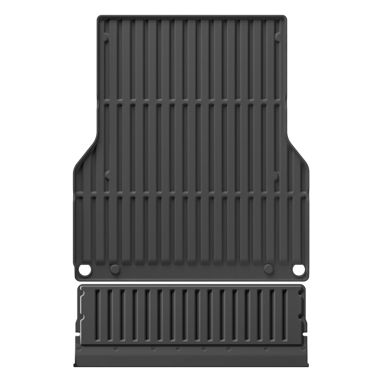 Fußmatten für Toyota Tacoma 5FT Short Bed 2016-2023 Nur Doppelkabine und Automatik, Allwetter-TPE 3D-Fußmatten Schwarz – Detail 7