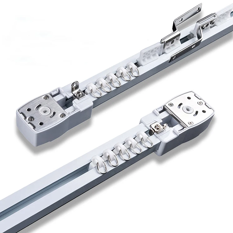 High quality custom ultra-quiet aluminum curtain rail modern design office curtain ring rod alloy material