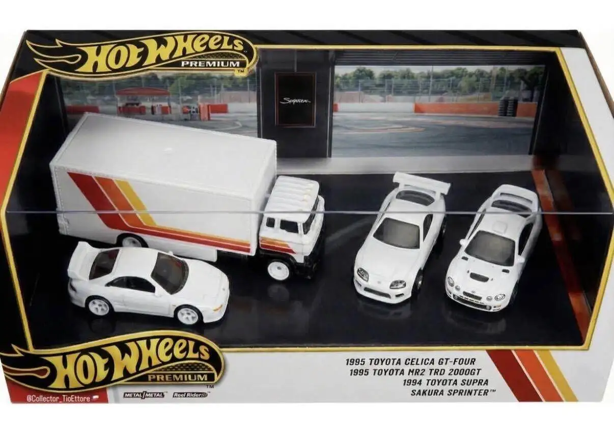 Auténticos coches de juguete Hot Wheels Premium para niños, modelo a escala 1:64 de Toyota Celica MR2 2000GT Supra Sakara Sprinter, vehículo de metal, regalo.