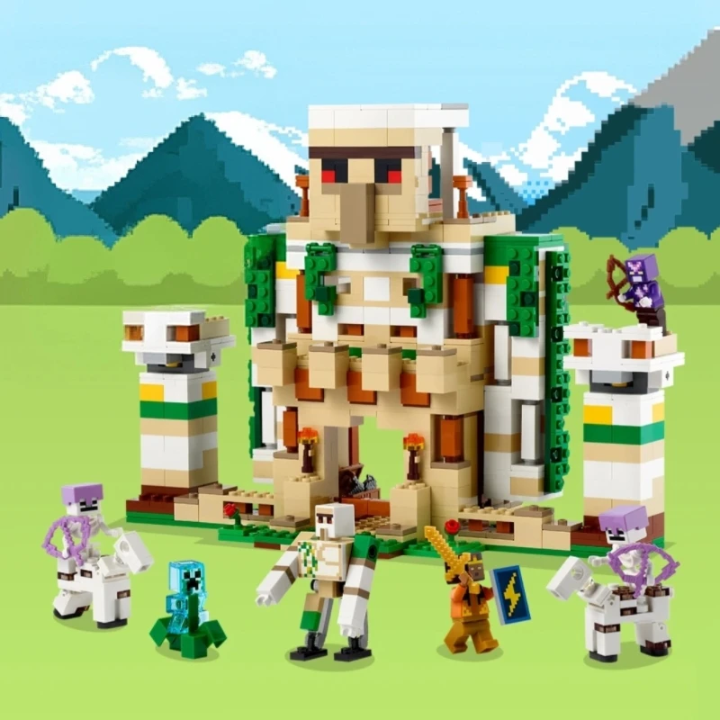 

Iron Golem Fortress Building Blocks 21250 Series Educational Toy Gift MOC Castle Puzzle DIY Model Kit Gift