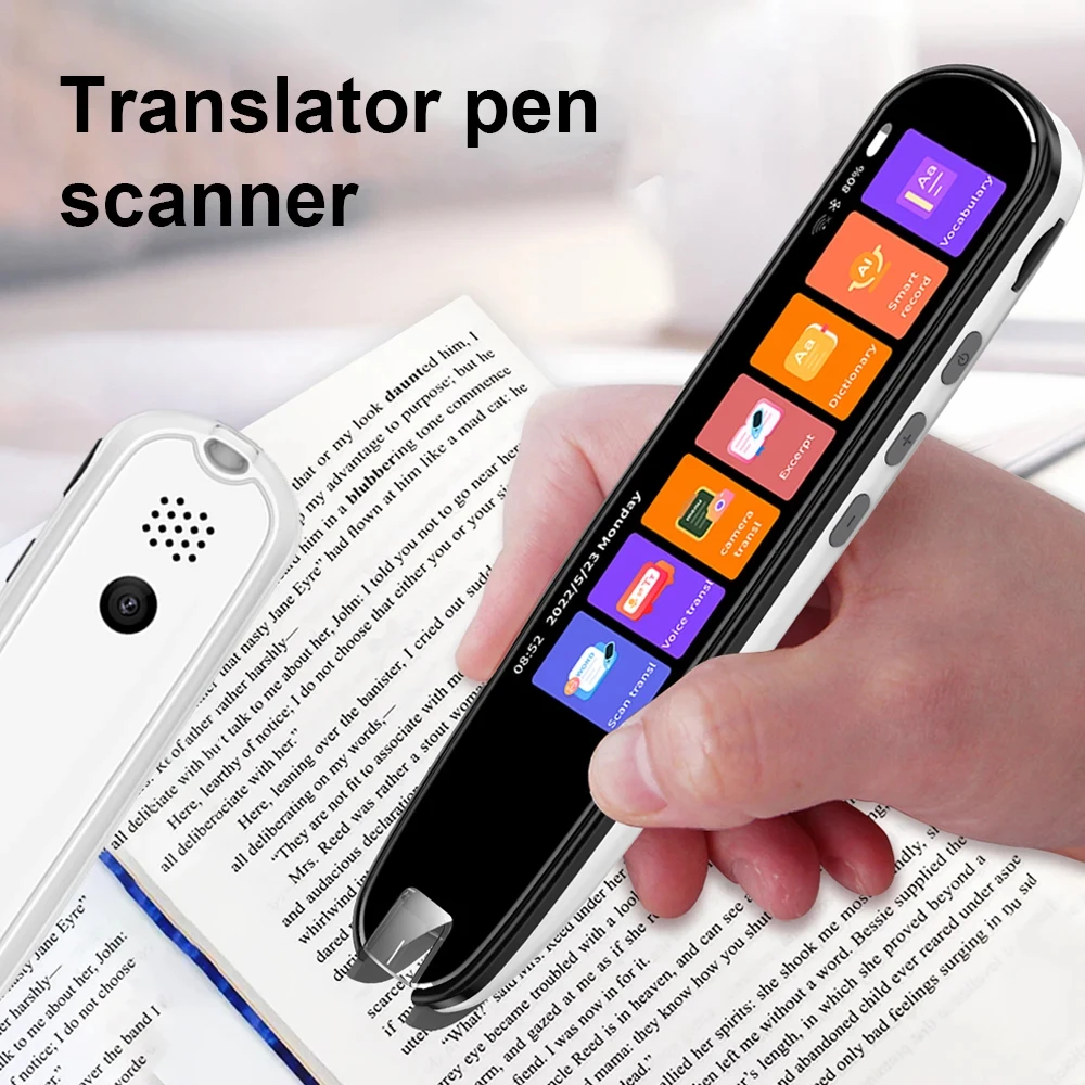 MD04  Smart AI Scan Pen BT Translator Voice Multi 134 Languages Support 3.38 Inch Touch Screen Photo Offline Record Translation