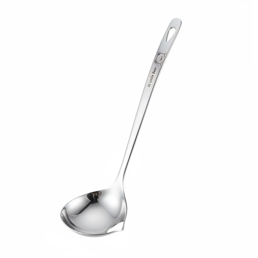 

316 Stainless Steel Long Handled Soup Spoon Silver High Temperature Resistance Hot Pot Spoon Easy To Clean Large Capacity