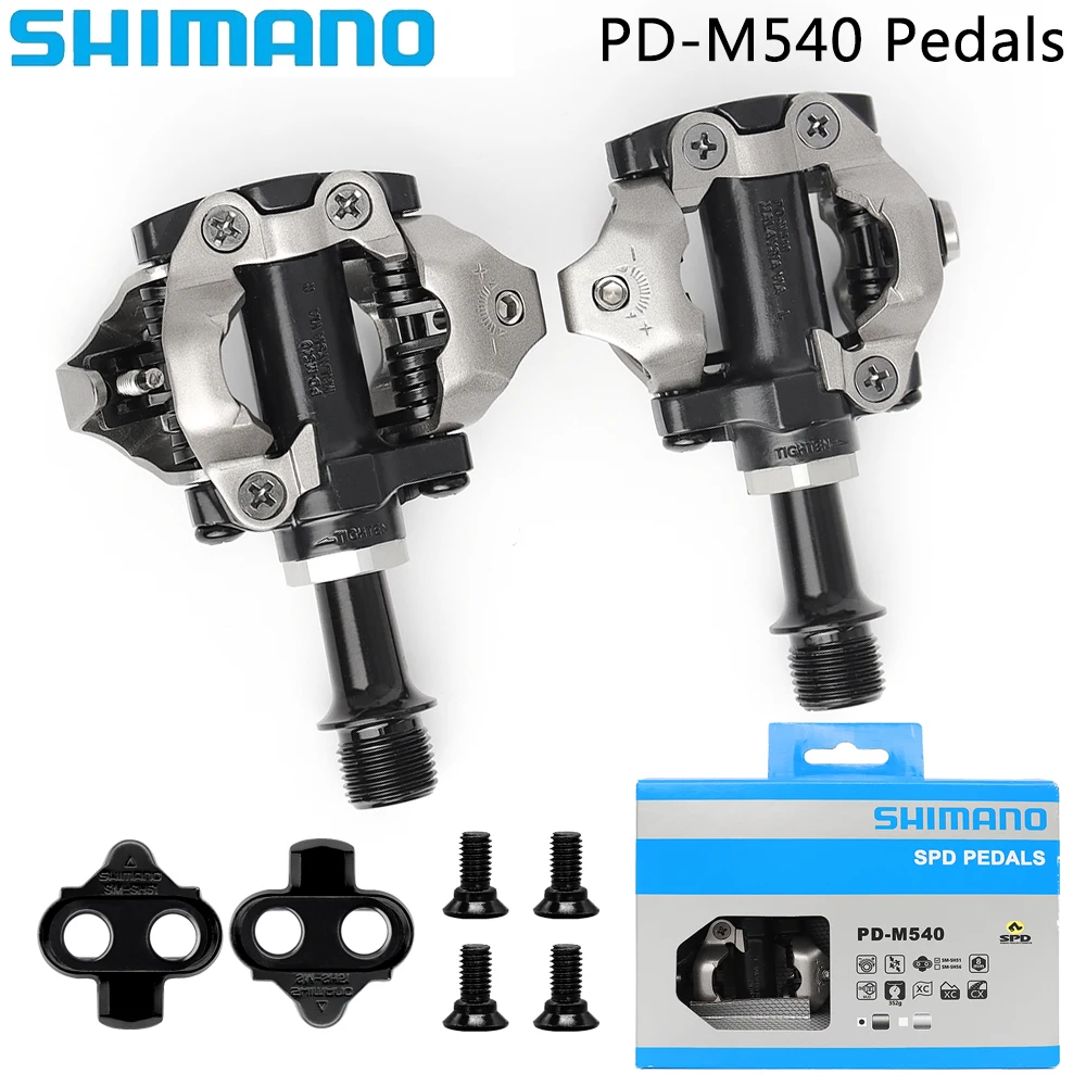 SHIMANO PD M540 SPD Pedals MTB Mountain Bike Self-locking Dual Sided Pedal Cross Country Ride Original Bicycle Parts