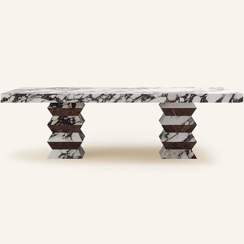D#  Modern Minimalist Style Dining Table Solid Calacatta Viola Home Furniture Dining Table