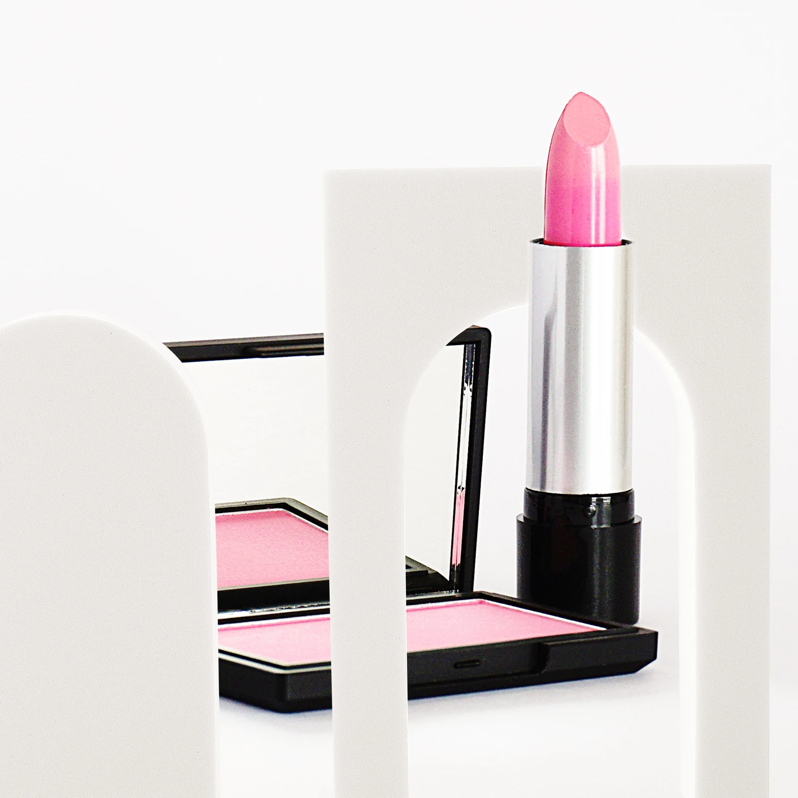 

2Pcs Photography Props Geometry Cube Durable Lightweight Photo Props for Jewelry Cosmetics Lipstick Product Photography