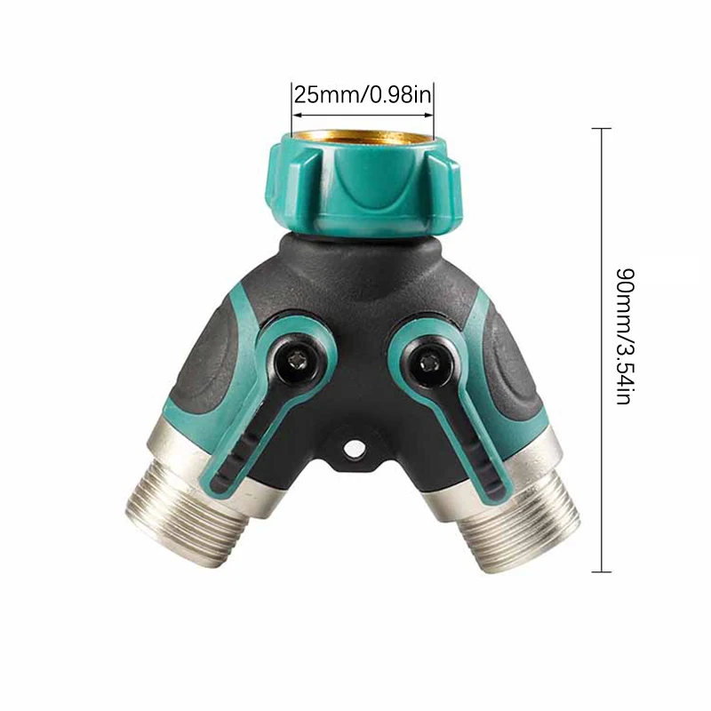 Mathiateur de tuyau d'arrosage à 2 voies, robinet de jardin, distributeur de connecteur d'arrosage de type Y, 3/4 ", UE, US, extérieur, 1 pièce