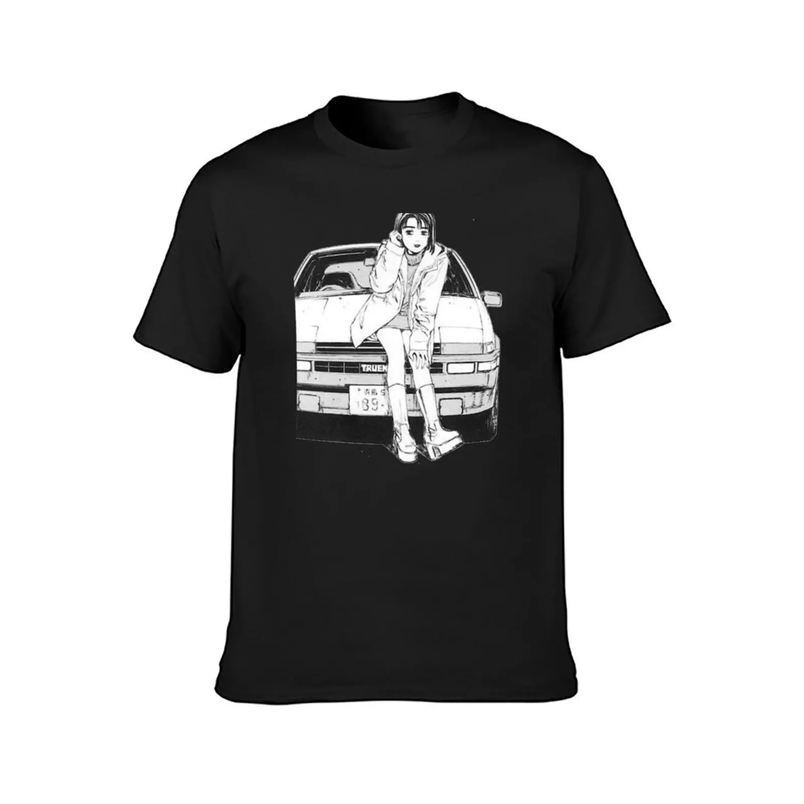 Initial D Natsuki Drift Touge Anime Eurobeat T-Shirt quick drying funnys for a boy Blouse black t shirts for men