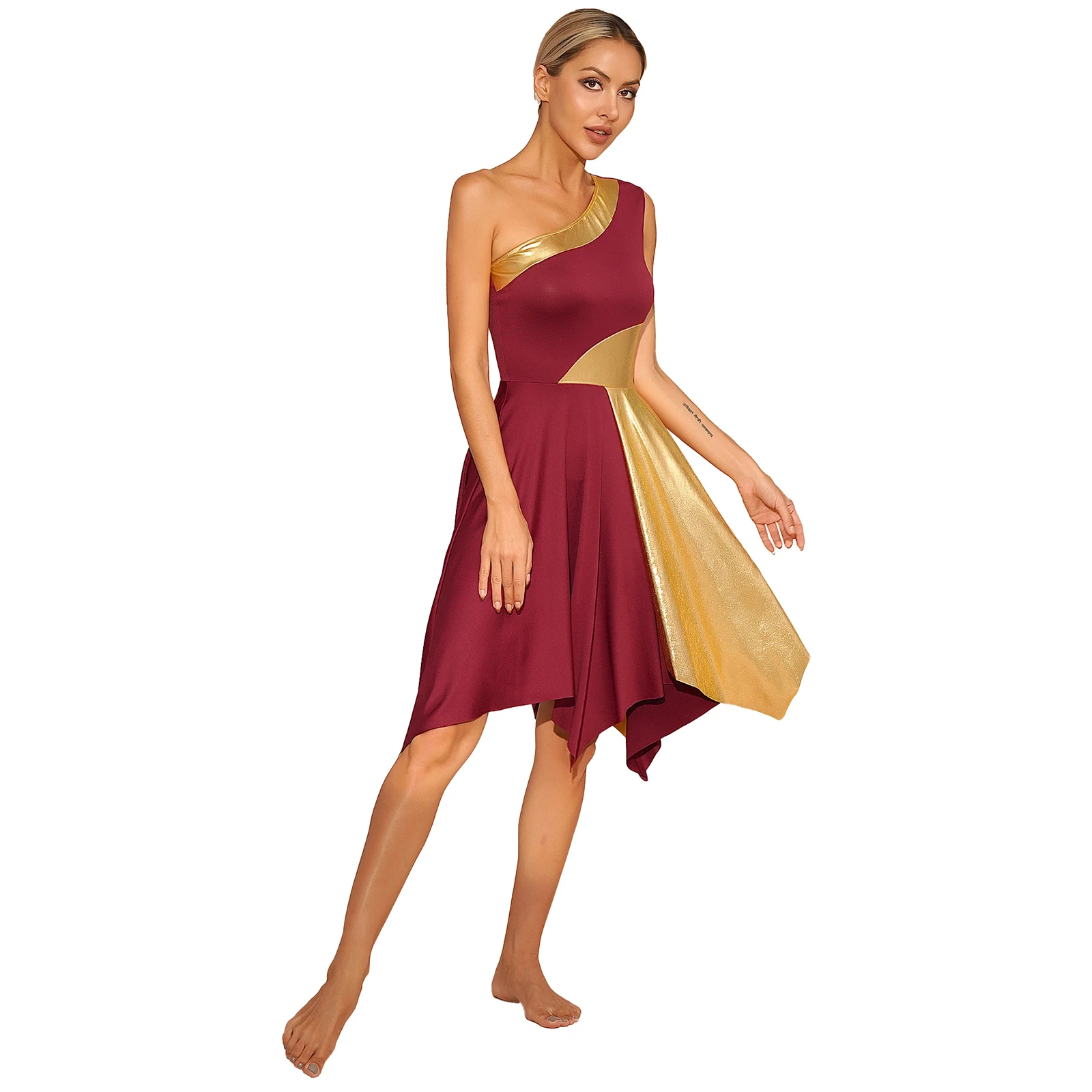 Women's One Shoulder Worship Wear - usage example