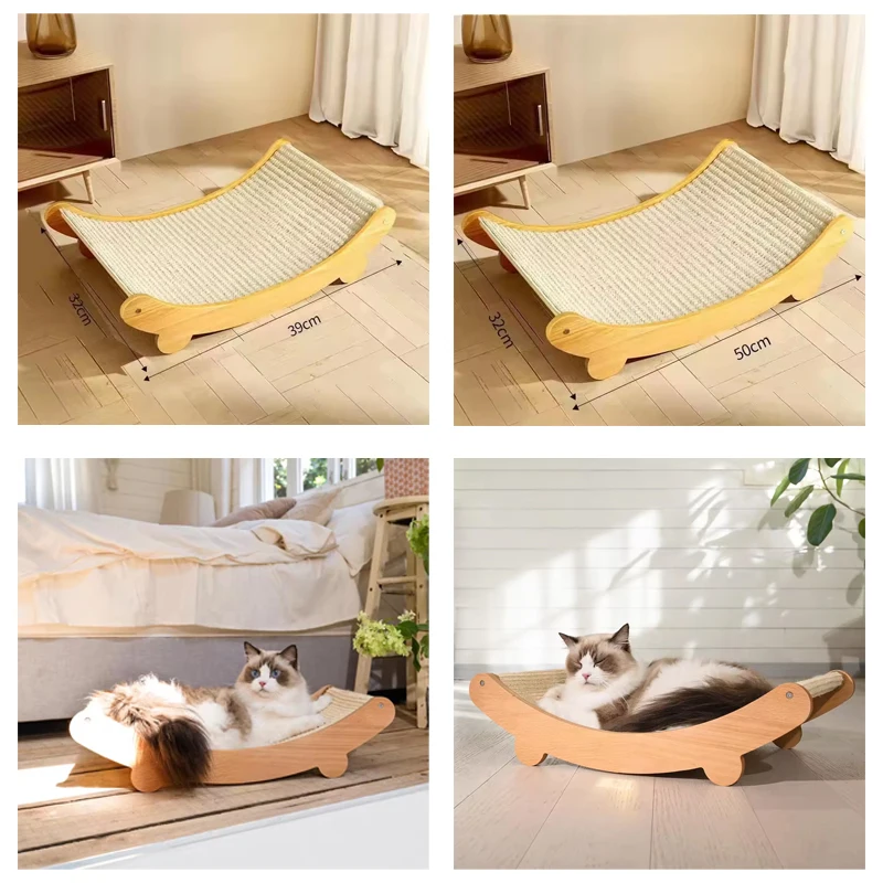 Detachable Cat Scratch Board Wear-resistant Cats Sleeping Bed Multifuction Pet Toy Cats Scratching Pads Sisal Hemp Cat Furniture