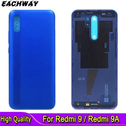 New For Xiaomi Redmi 9 Back Battery Cover Remi9 9A Rear Glass Door Housing Panel Replacement For Xiaomi Redmi 9A Battery Cover