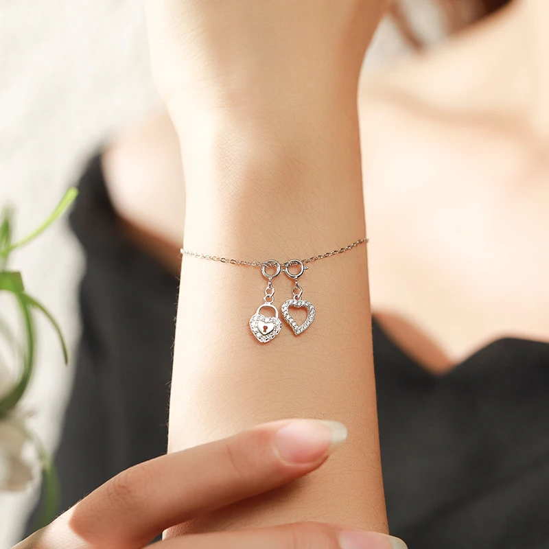 Modian Real 925 Sterling Silver Romantic Irrgular Hearts Pendant Charms For Women Fit Bracelet Necklace Fun DIY Fine Jewelry