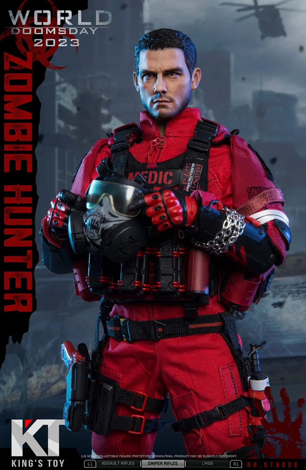 ViiKONDO KT8009 Action Figure 1/6 Scale Doomsday Zombie Hunter KING'S ของเล่น 12 นิ้ว Army Men ตุ๊กตาของเล่นทหารคอลเลกชัน