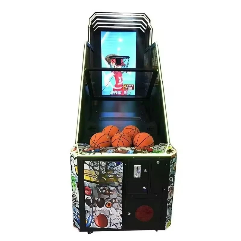 Hot Sale Coin Operated Arcade Game Machine Basketball Shooting Basketball Machine Hot Sale Basketball Shooting Trainer