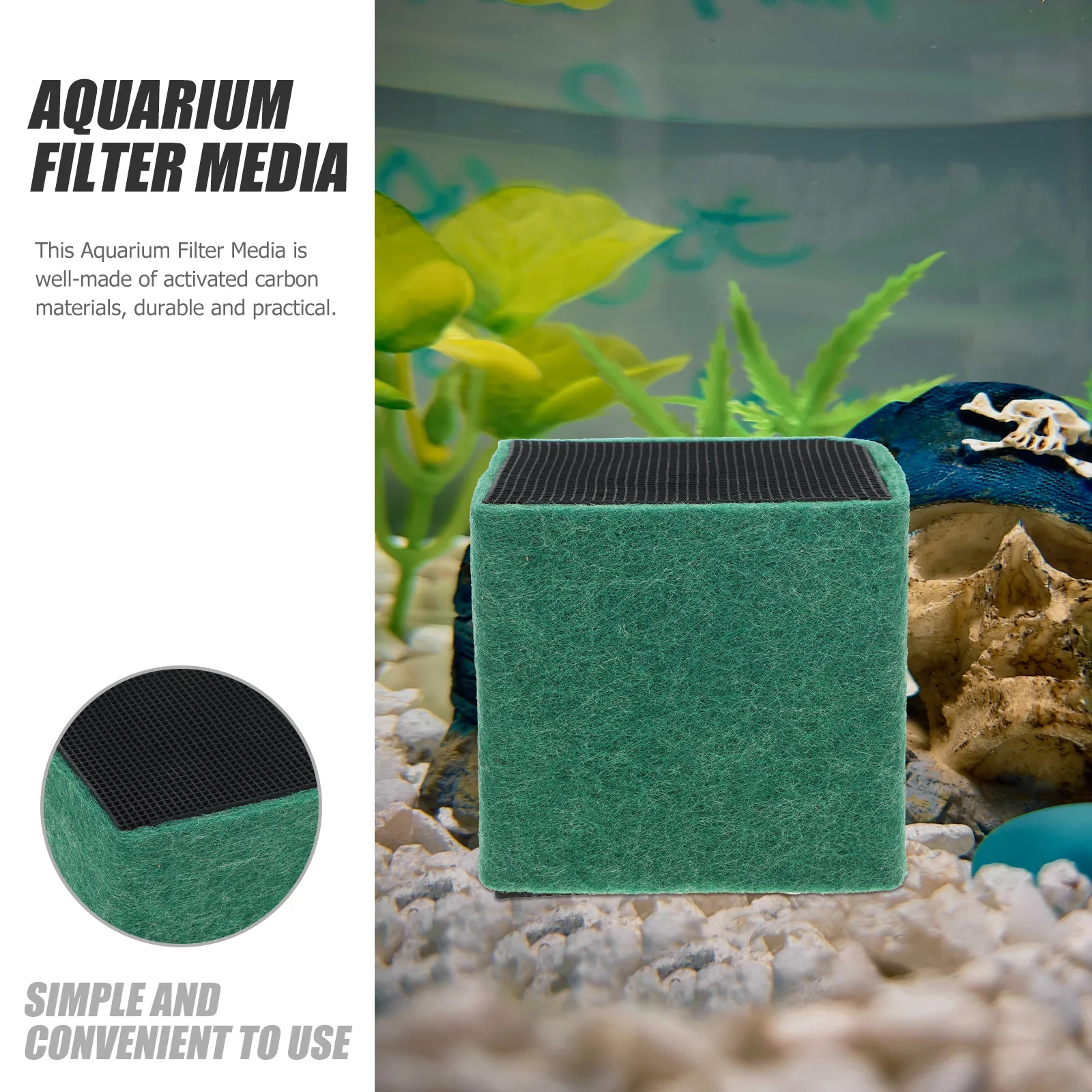 

Aquarium Filter Media Fish Tank Water Purification Cube For Clear Healthy Water Quality Mini Filtration Tool