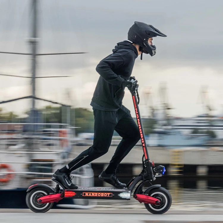 Scooter Eléctrico de doble Motor de alta gama más elogiado NANROBOT LS7 + Scooter Eléctrico Scooter electrónico útil Unisex 60V freno de aceite