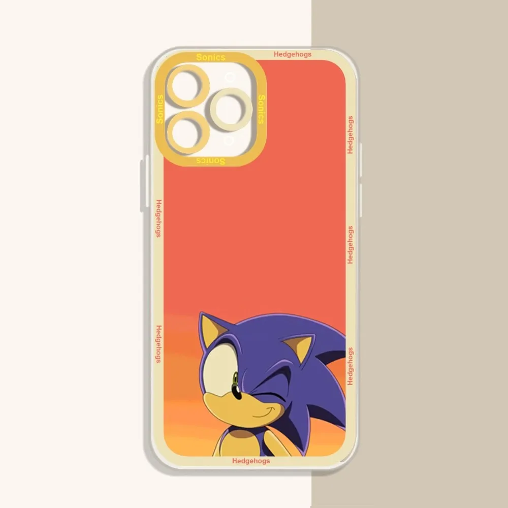 S-Sonics Cute H-Hedgehogs Phone Case For IPhone 12 11 13 14 Pro Max XR XS Max X SE2020 7 8 Plus Case