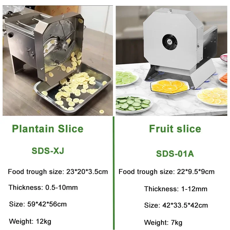 Electric automatic plantain banana slicer