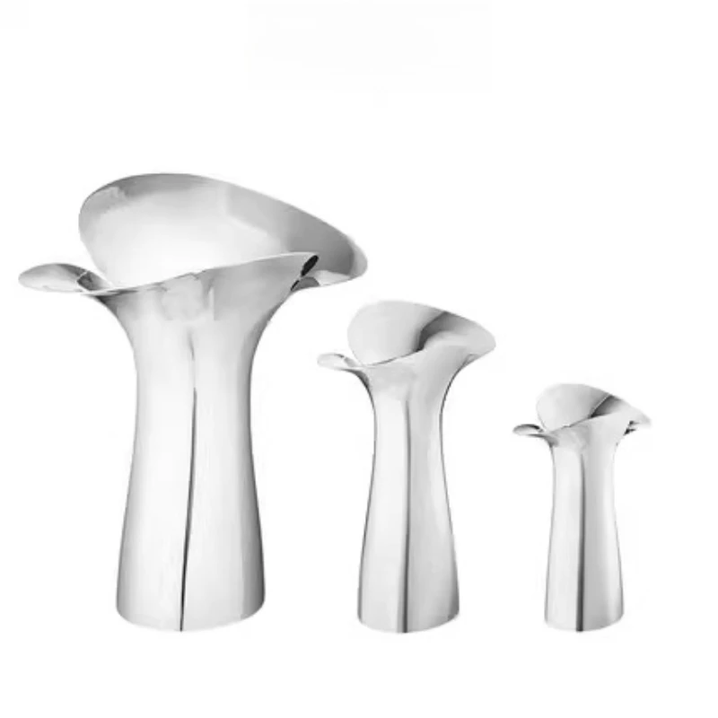 

Stainless steel vase glossy vase model house ornament