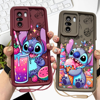 Cartoon Disney Cute Stitch For POCO X6 X5 X4 X3 GT M6 M5 M4 C75 C65 C61 C55 C51 C50 C40 C31 F5 F4 Plus Lanyard Phone Case