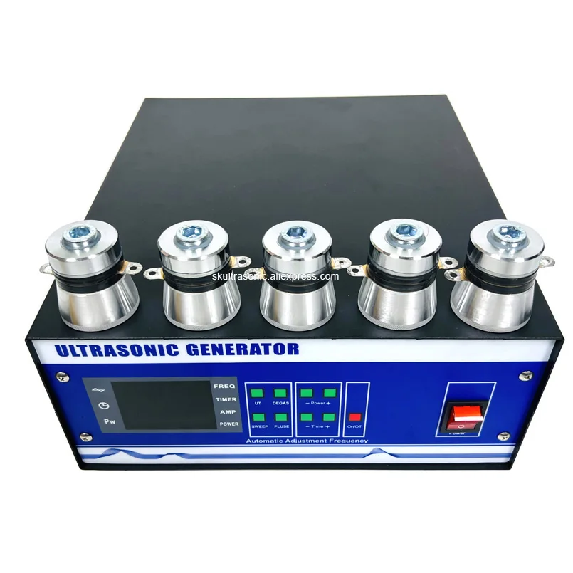 25 كيلو هرتز-40 كيلو هرتز 1200 واط مولد بالموجات فوق الصوتية قابل للتعديل للطاقة لأسطوانة الكربون الصناعية بالموجات فوق الصوتية الأنظف